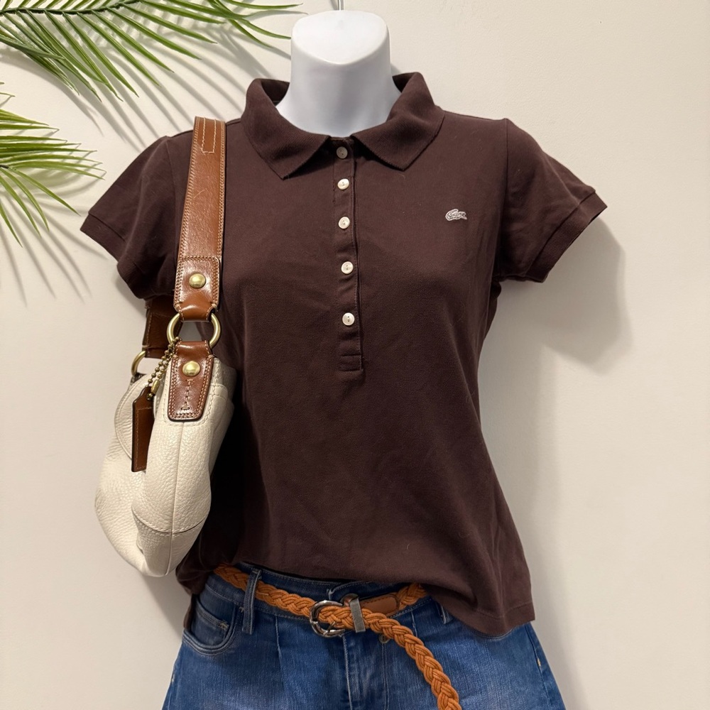 Lacoste brown polo shirt SIZE XS
